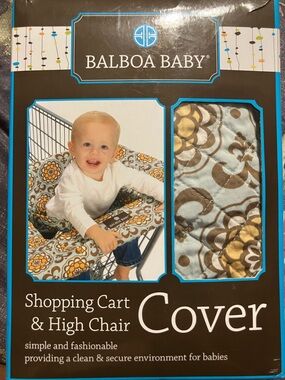 Balboa Baby Shopping Cart & High Chair Cover in Suri - Blue and Yellow